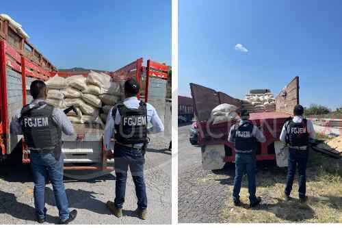Asegura policía en Ixtapan de la Sal, cargamento de maíz robado; hay 4 detenidos